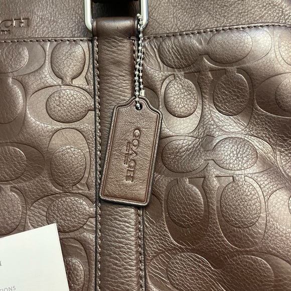 Beautiful Coach Leather C Monogram Laptop Briefcase - Picture 3 of 14